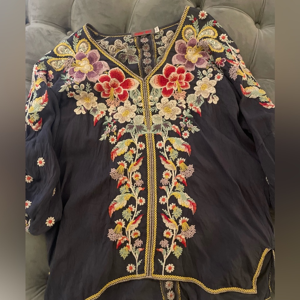 Johnny Was Embroidered Blouse